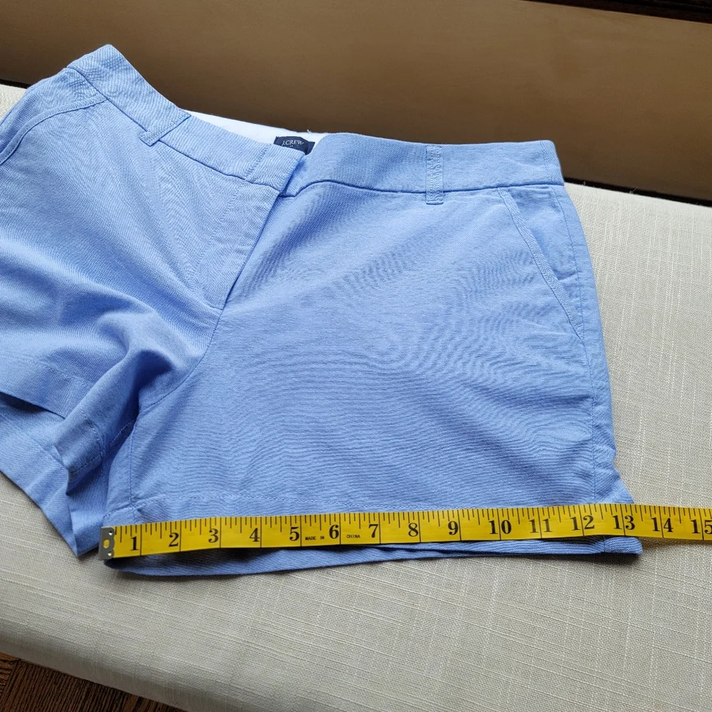 New! J.Crew size 12 Womens Light Blue Classic Oxford Shorts NWT